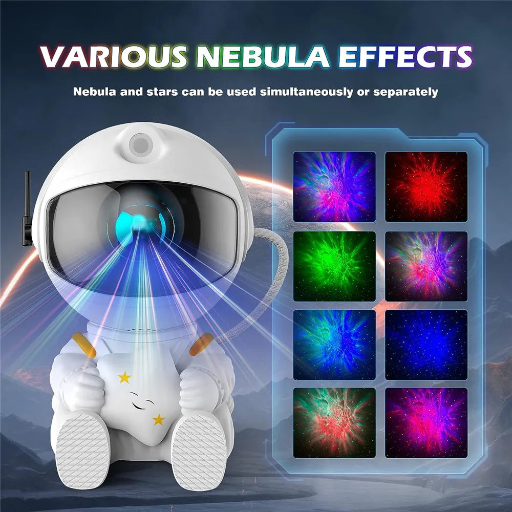 Star Projector Galaxy Night Light Astronaut Space Projector Starry Nebula Ceiling LED Lamp